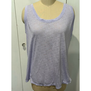 Women's Zella light heather Purple relaxed fit vent back Tank Top 1X